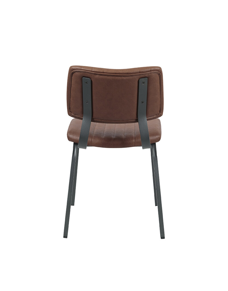 LABEL51 Eetkamerstoel Gusto - Bruin - PU-Leder