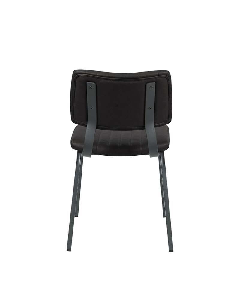 LABEL51 Eetkamerstoel Gusto - Zwart - PU-Leder