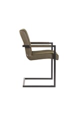 LABEL51 LABEL51 Eetkamerstoel Milo - Army green - Microfiber