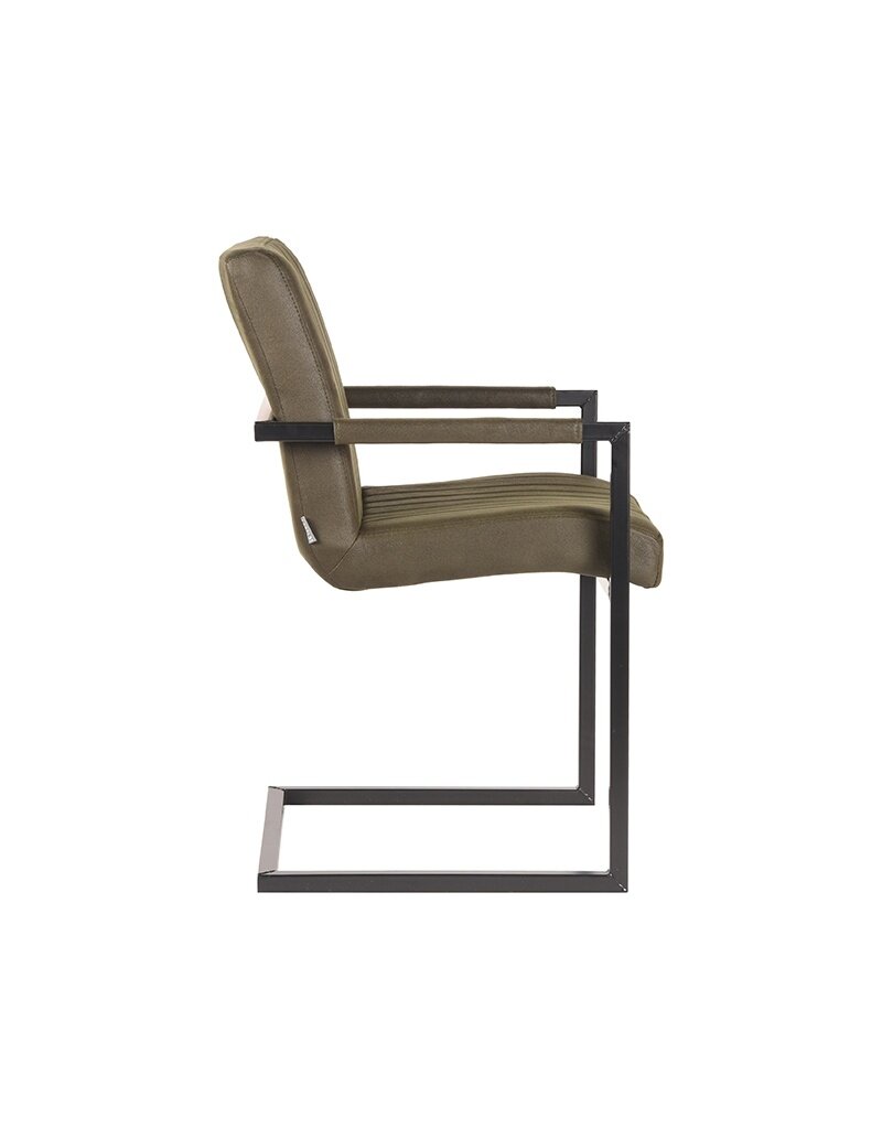 LABEL51 LABEL51 Eetkamerstoel Milo - Army green - Microfiber