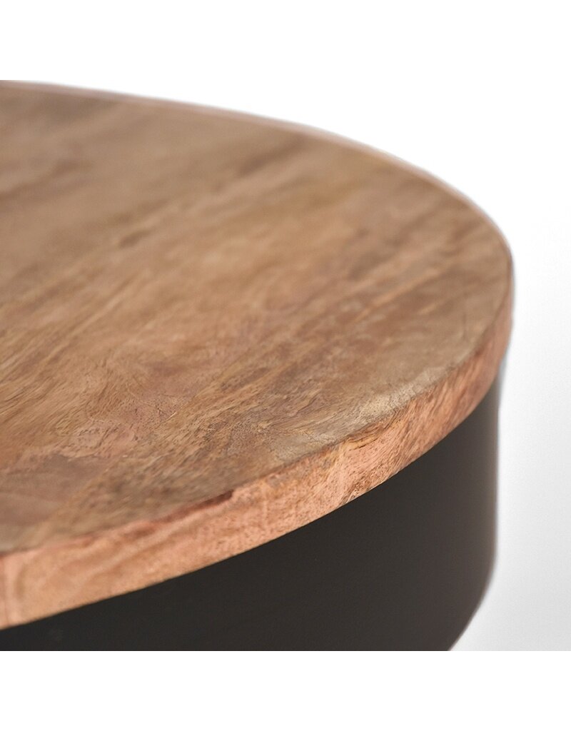 LABEL51 LABEL51 Salontafel Saran - Zwart - Metaal - Rond - 80 cm
