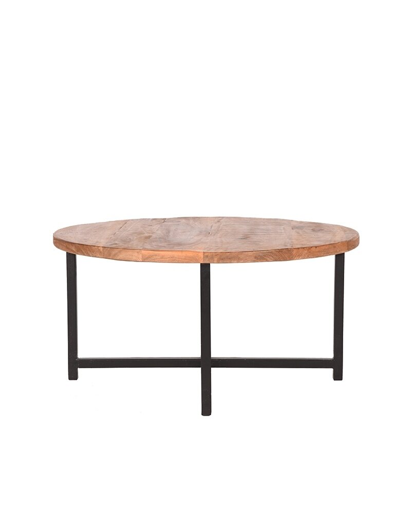 LABEL51 LABEL51 Salontafel Dex - Rough - Mangohout - Rond - 80 cm