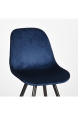 LABEL51 LABEL51 Eetkamerstoel Capri - Blauw - Fluweel