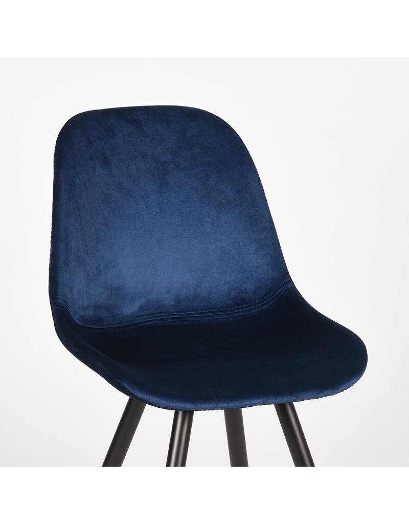 LABEL51 LABEL51 Eetkamerstoel Capri - Blauw - Fluweel