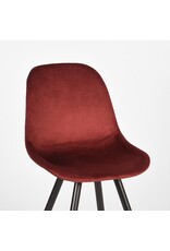 LABEL51 LABEL51 Eetkamerstoel Capri - Rood - Fluweel