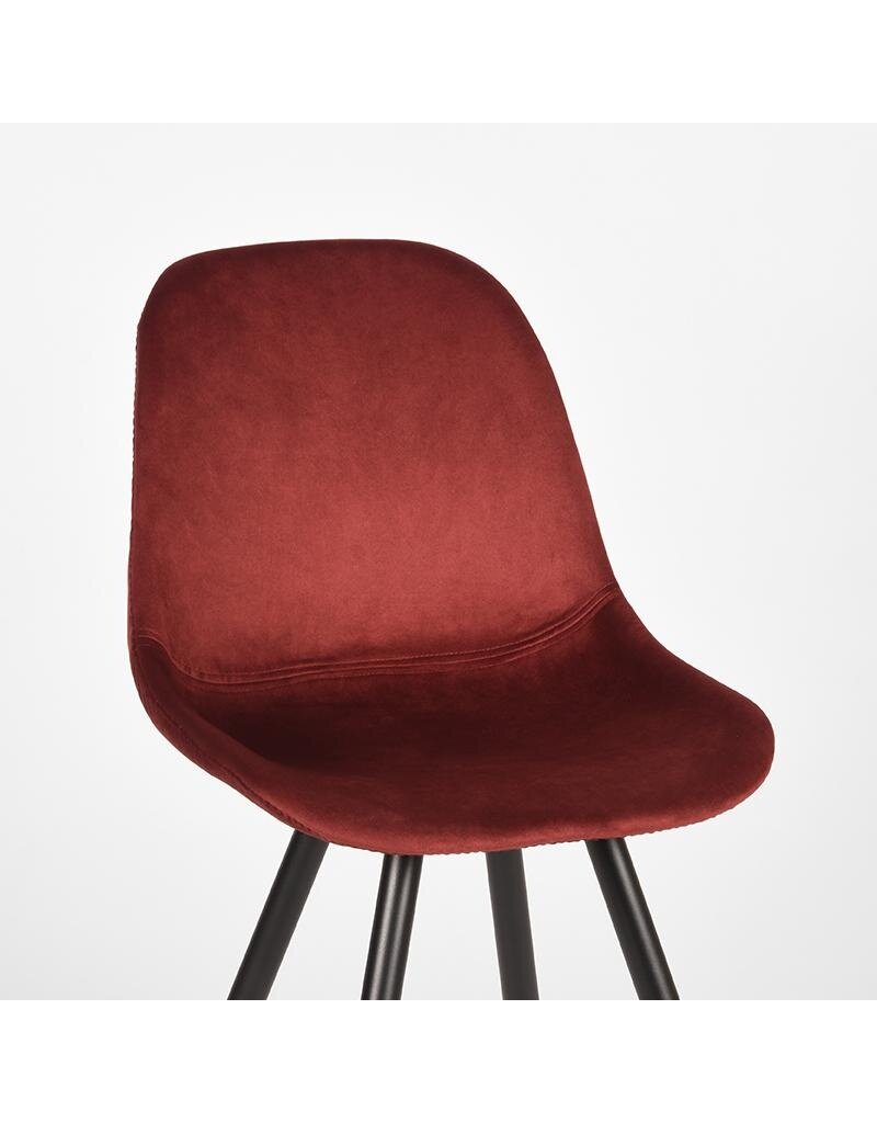 LABEL51 LABEL51 Eetkamerstoel Capri - Rood - Fluweel