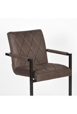 LABEL51 Eetkamerstoel Denmark - Antraciet - Microfiber