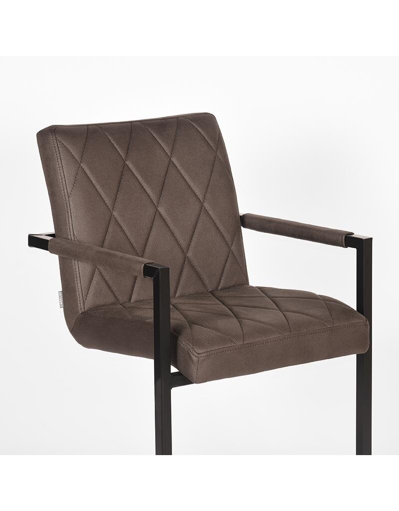 LABEL51 Eetkamerstoel Denmark - Antraciet - Microfiber