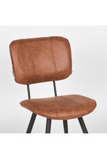 LABEL51 LABEL51 Eetkamerstoel Fos - Cognac - Leder