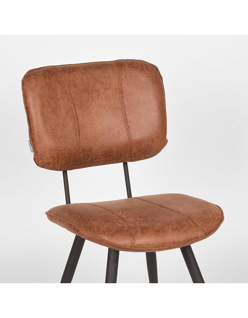 LABEL51 LABEL51 Eetkamerstoel Fos - Cognac - Leder