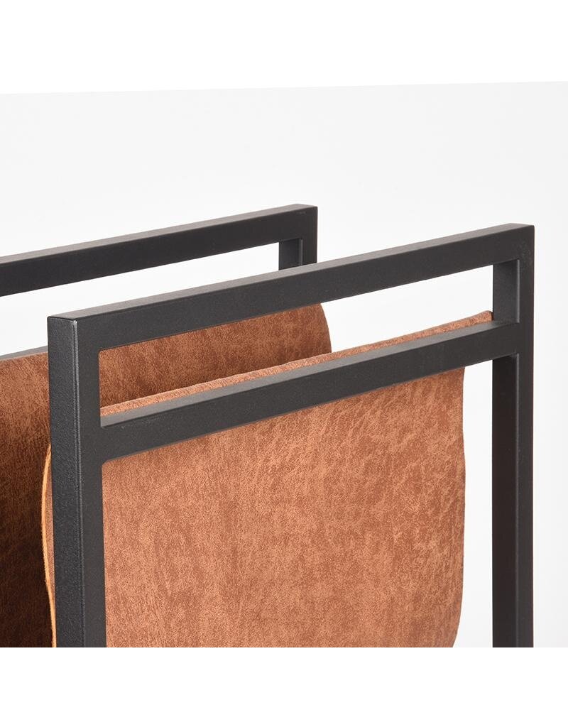 LABEL51 LABEL51 Magazinehouder - Cognac - Leder