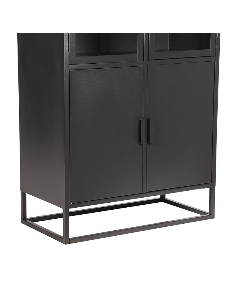 LABEL51 LABEL51 Vitrinekast Level - Zwart - Metaal - 80x40x190 cm