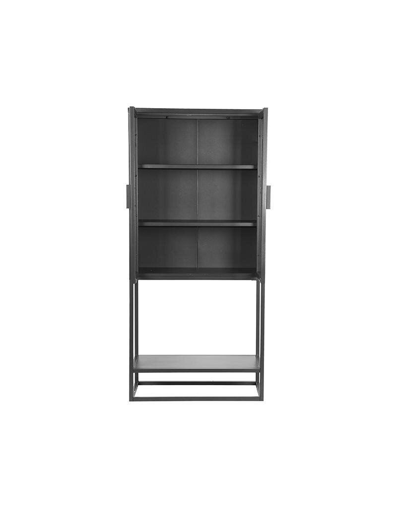 LABEL51 LABEL51 Vitrinekast Level - Zwart - Metaal - 70x35x150 cm