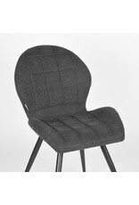 LABEL51 LABEL51 Eetkamerstoel Sil - Antraciet - Weave