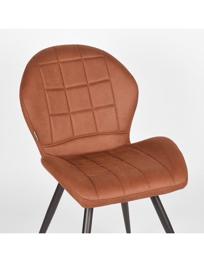 LABEL51 LABEL51 Eetkamerstoel Sil - Cognac - Microfiber