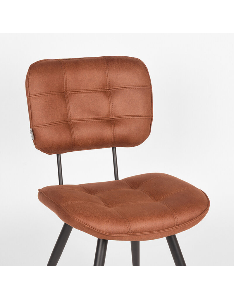 LABEL51 LABEL51 Eetkamerstoel Gus - Cognac - Microfiber