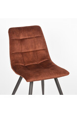 LABEL51 LABEL51 Eetkamerstoel Jelt - Rust - Velours
