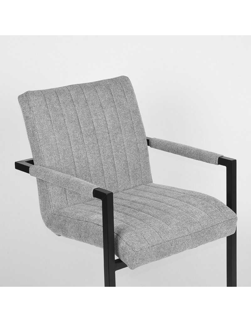 LABEL51 LABEL51 Eetkamerstoel Milo - Zinc - Synthetisch