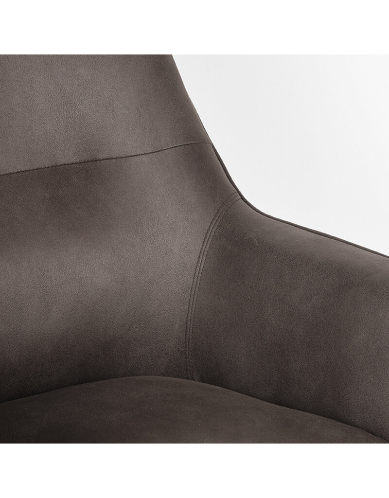 LABEL51 LABEL51 Fauteuil Tod - Antraciet - Microfiber