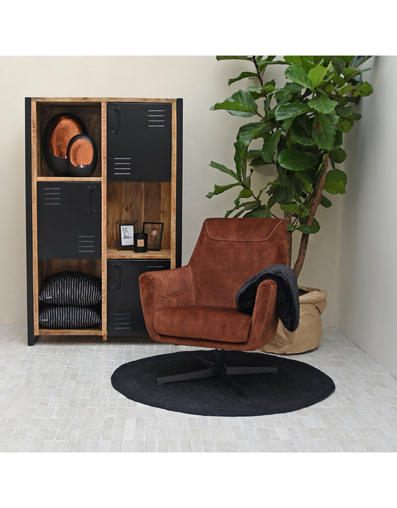 LABEL51 LABEL51 Fauteuil Toby - Rust - Velours