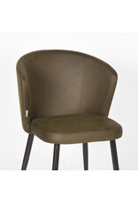 LABEL51 LABEL51 Eetkamerstoel Wave - Army green - Microfiber