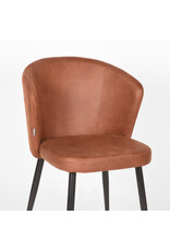LABEL51 LABEL51 Eetkamerstoel Wave - Cognac - Microfiber