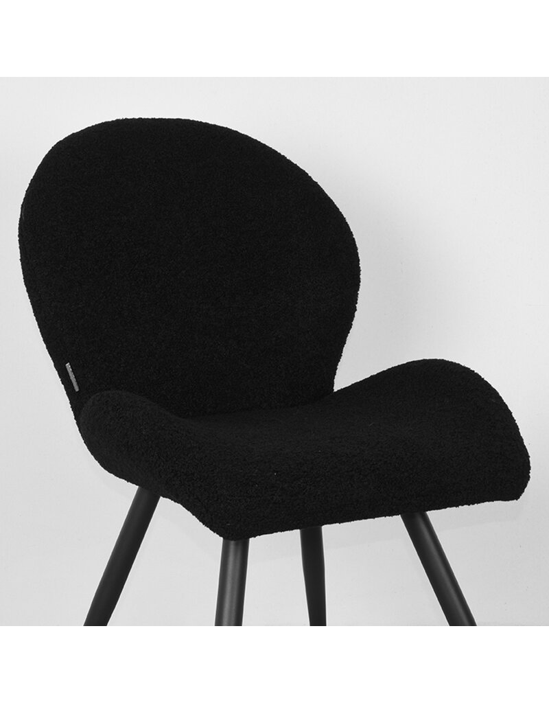 LABEL51 LABEL51 Eetkamerstoel Sam - Wit - Boucle - Copy