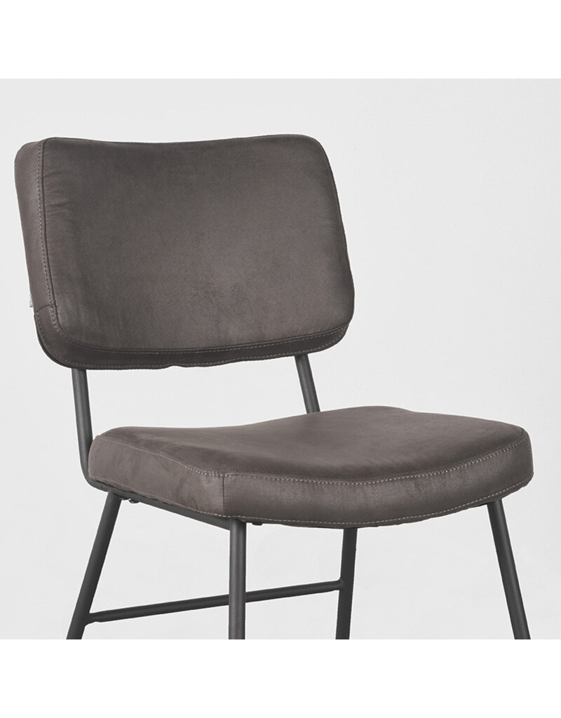 LABEL51 LABEL51 Eetkamerstoel Noah - Antraciet - Microfiber