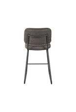 LABEL51 LABEL51 Barkruk Noah - Antraciet - Microfiber - Zithoogte 65