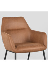 LABEL51 LABEL51 Eetkamerstoel Lenny - Cognac - Microfiber