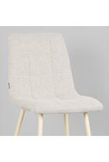 LABEL51 LABEL51 Eetkamerstoel Nino - Wit - Boucle