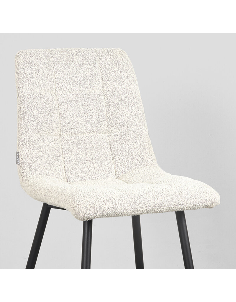 LABEL51 LABEL51 Eetkamerstoel Juul - Wit - Boucle