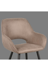 LABEL51 LABEL51 Eetkamerstoel Fer - Taupe - Micro Suede