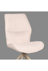 LABEL51 LABEL51 Eetkamerstoel Comfy - Naturel - Boucle - Taupe Onderstel