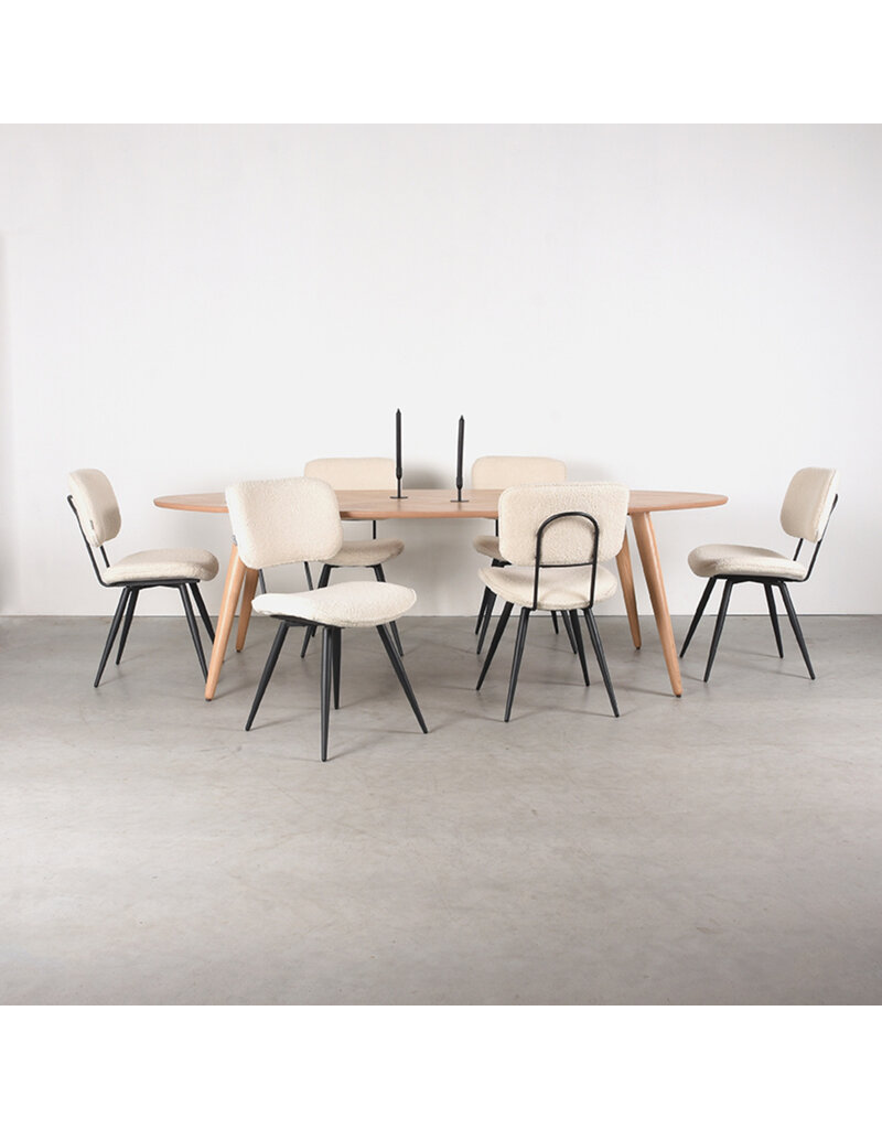 LABEL51 LABEL51 Eetkamertafel Ines - Naturel - Eiken - 240 cm