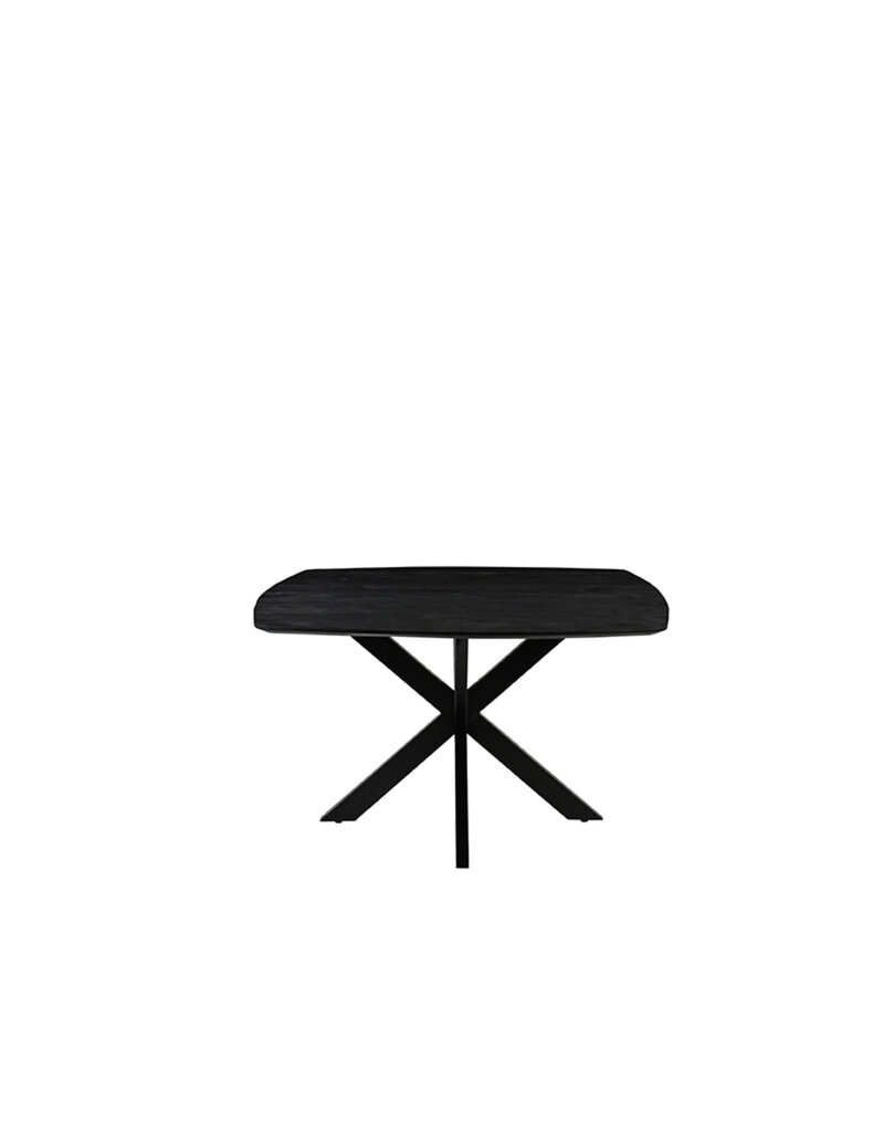 LABEL51 Eetkamertafel Blake - Zwart - Mangohout - 130x130 cm
