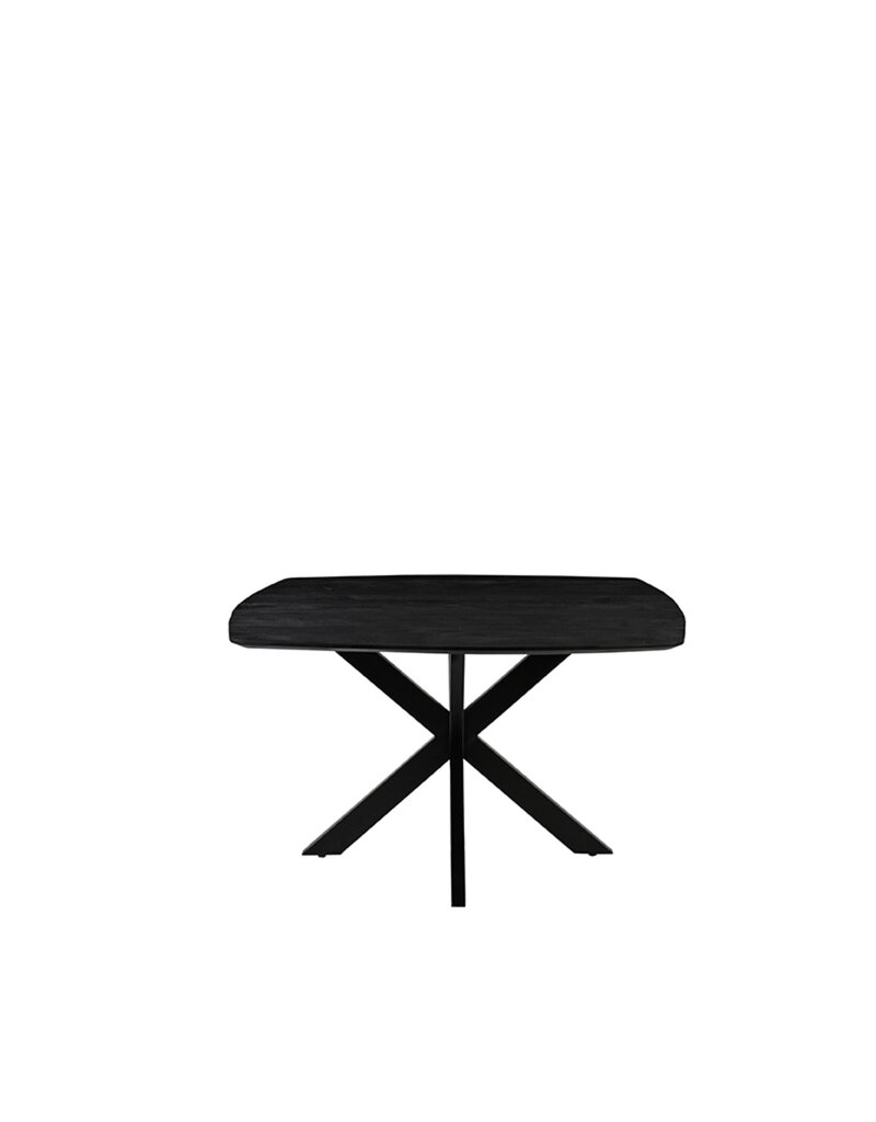 LABEL51 Eetkamertafel Blake - Zwart - Mangohout - 140x140 cm