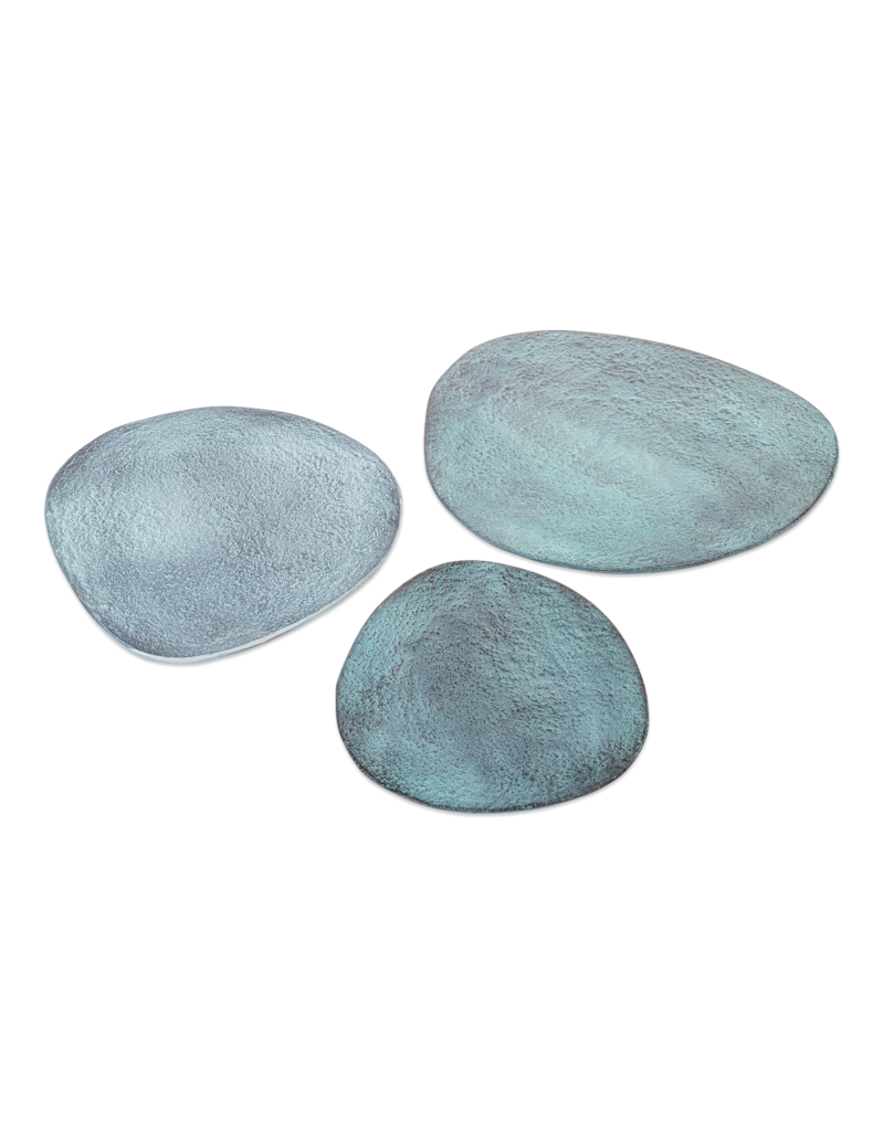 Bord Decoratief Blauw Patina Groot