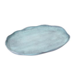 Damn Bord Ovaal Blauw Patina 50,5