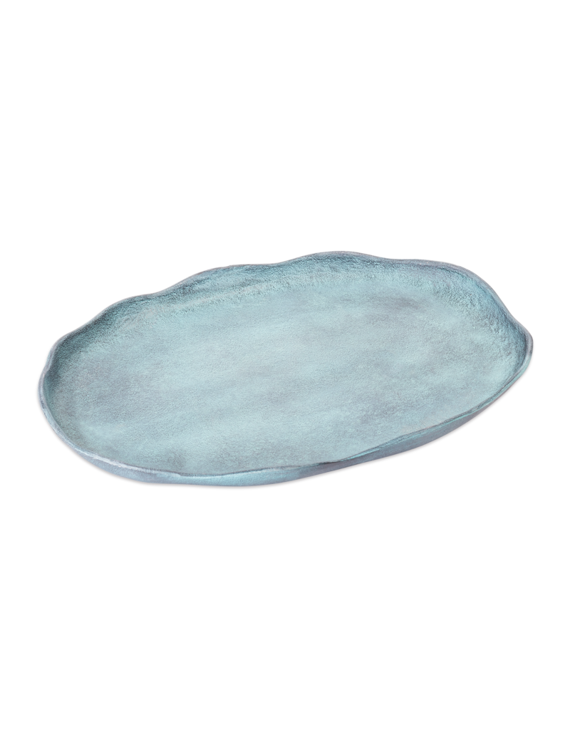 Damn Bord Ovaal Blauw Patina 50,5