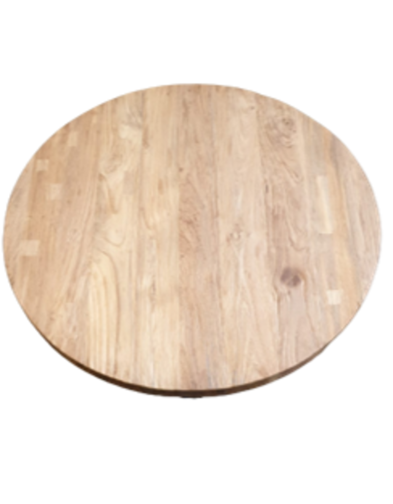 Eetkamer tafelblad Rond Massief Teak 130