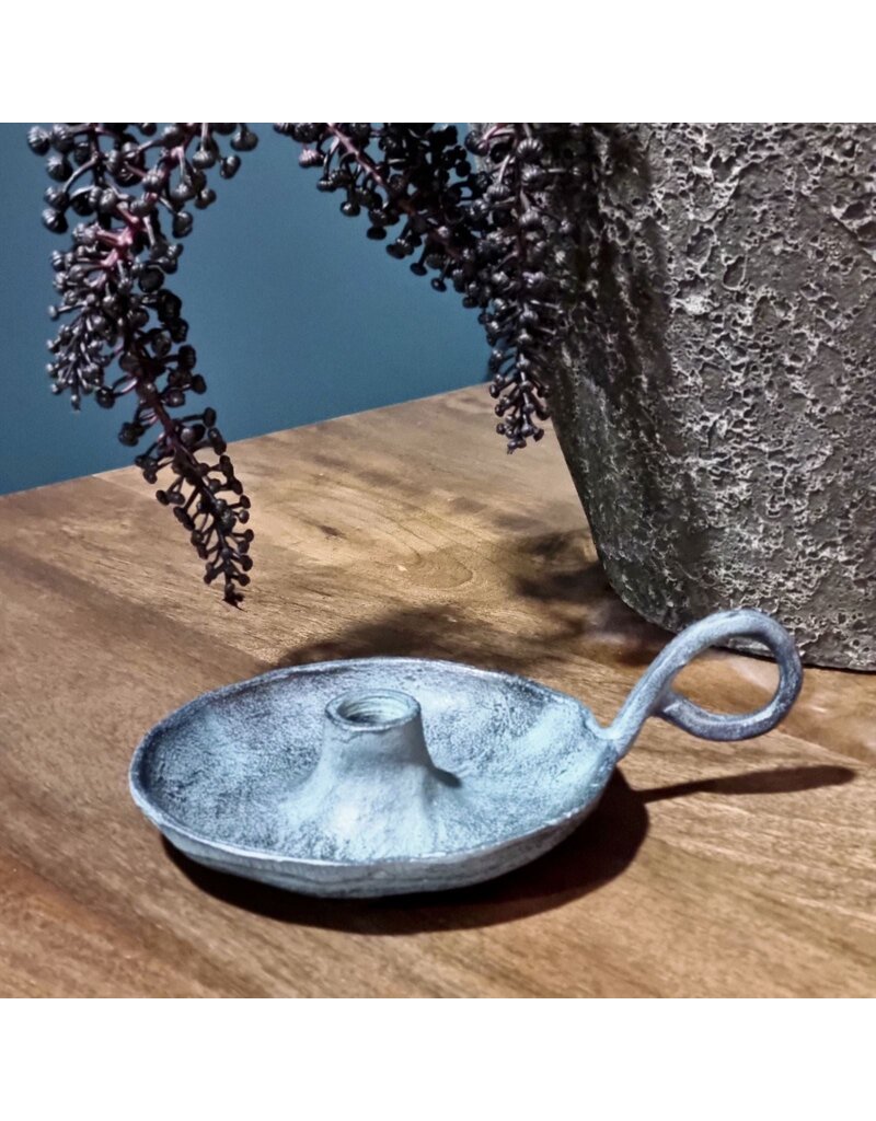 Kandelaar Blauw Patina