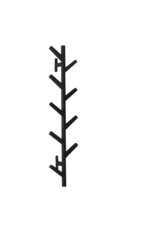 Damn Kapstok Zwart 80