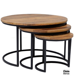 Rylee Salontafel 2 cm top Set van 3