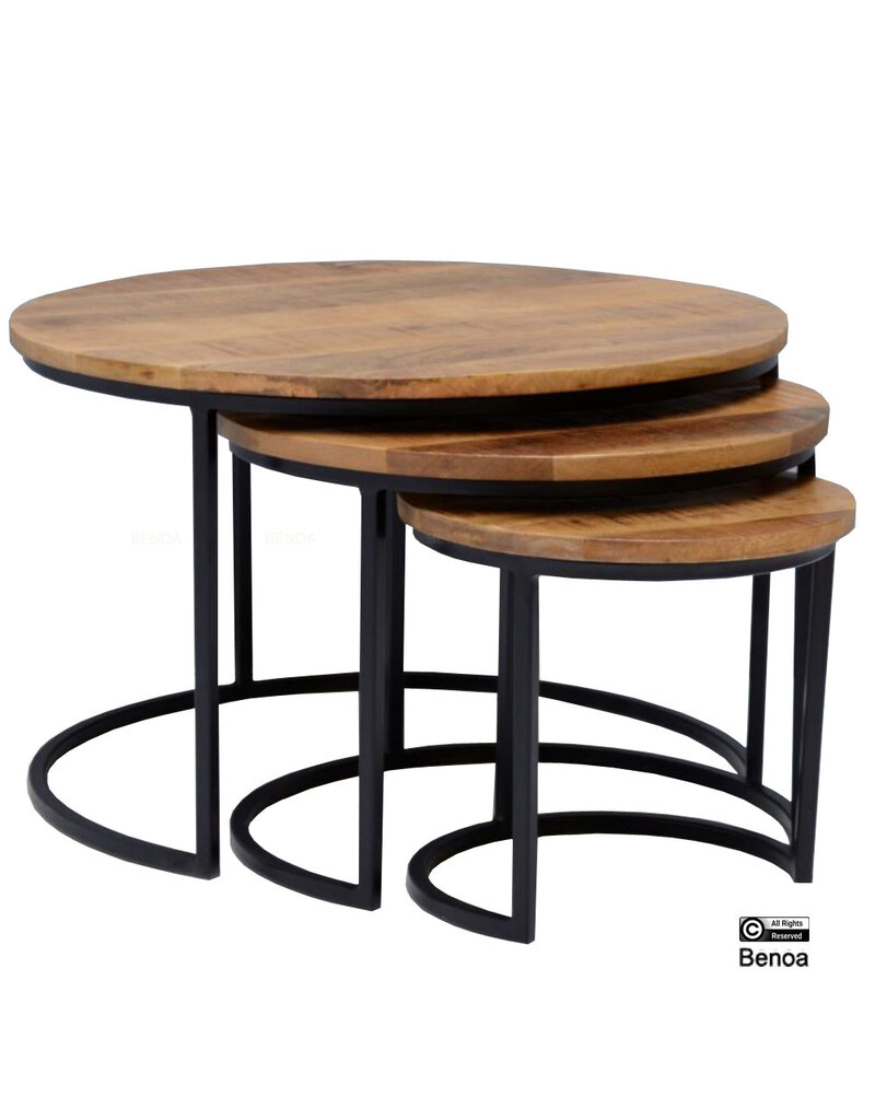 Damn Rylee Salontafel 2 cm top Set van 3