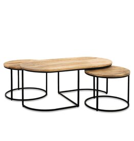 Salontafel Rond en Ovaal Set van 3