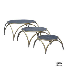 Salontafel Rond Messing Set van 3