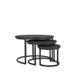 Salontafel Rylee Zwart Set van 3