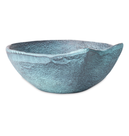 Schaal Decoratief Blauw Patina Groot