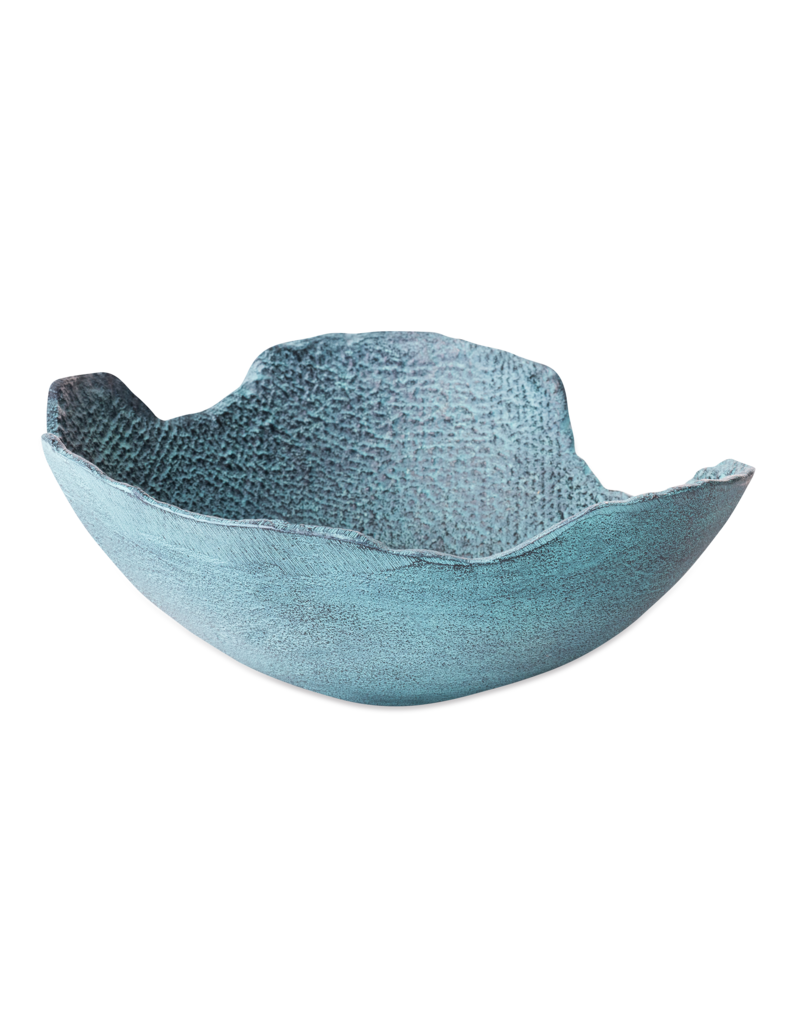 Schaal Decoratief Blauw Patina Middel